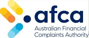AFCA Australian Financial Complaints Authority logo with colorful pill-shaped icon